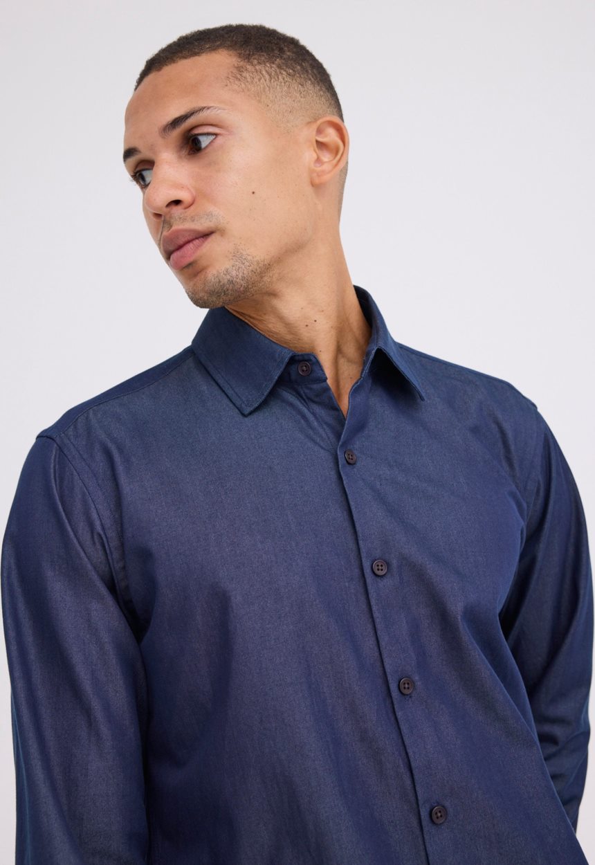 Jac + Jack Bentleigh Denim Shirt - Dark Denim Blue